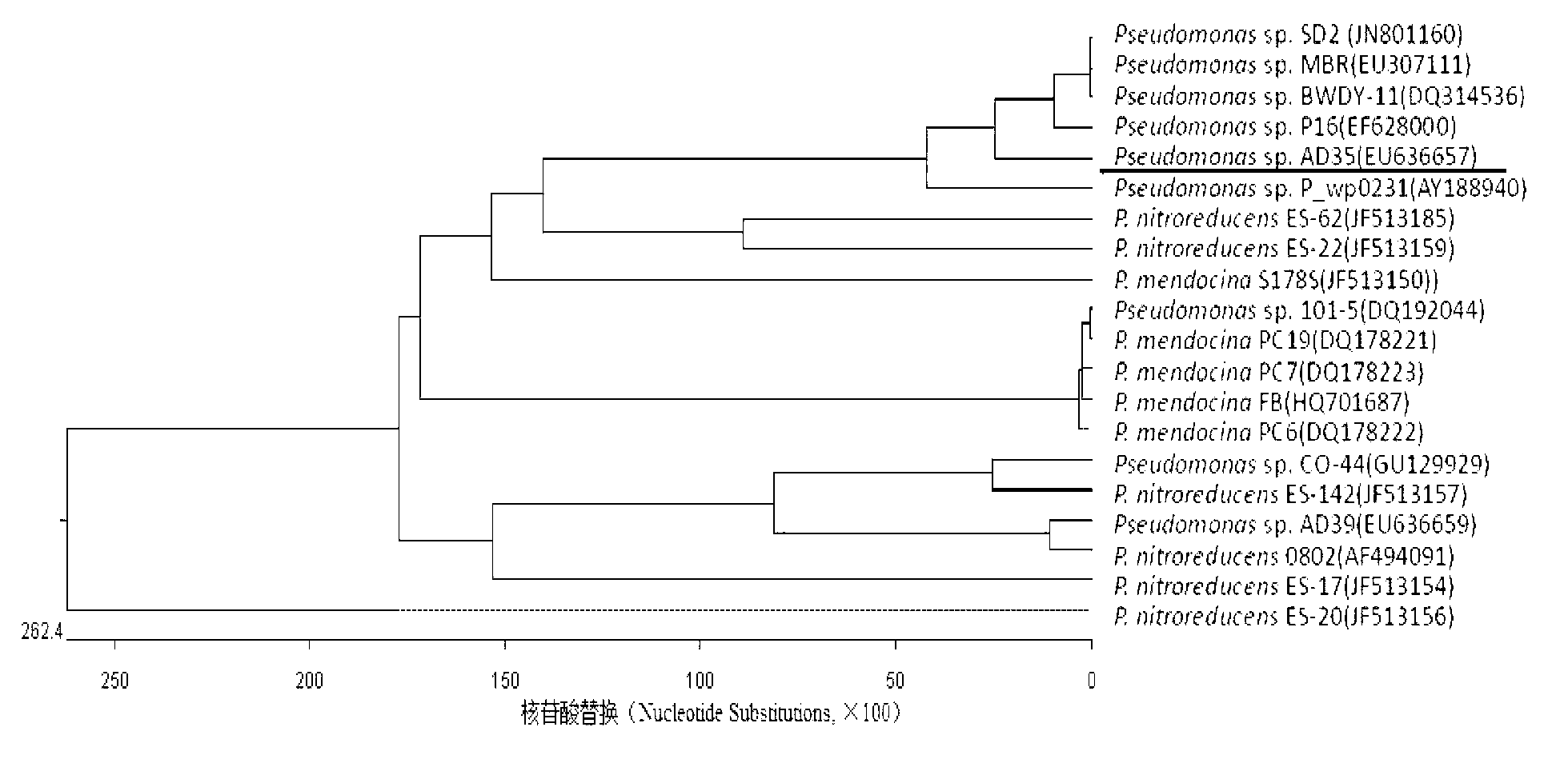 Method for recovering herbicide atrazine-polluted soil by using degradable bacteria