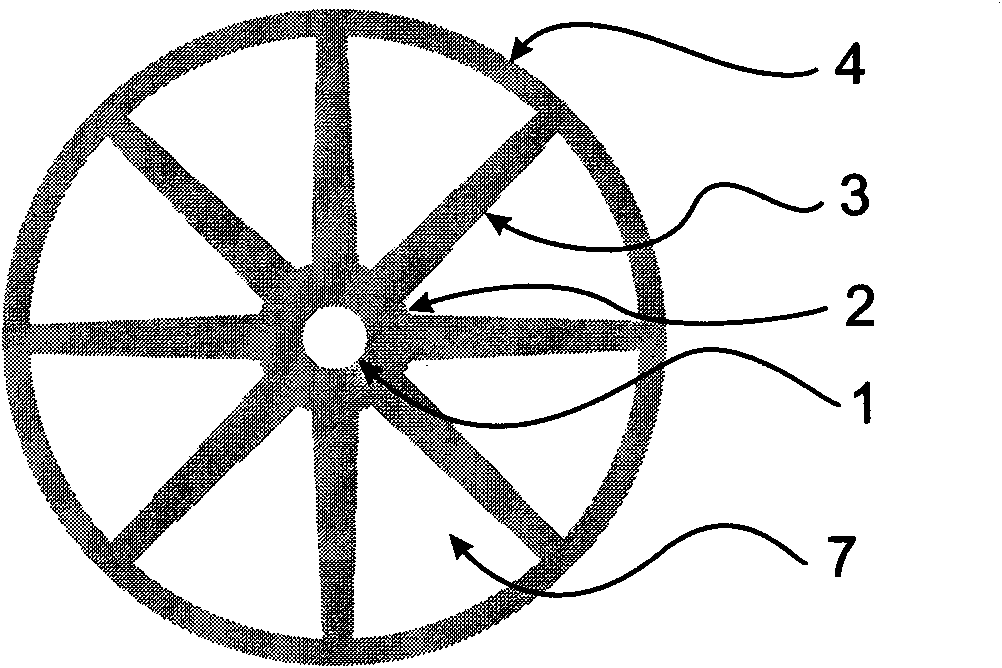 Drug release tubular support provided with internal supporting wings