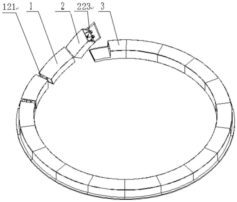 Serpentine inner support device for girth welding of large-diameter storage tank cylinder section