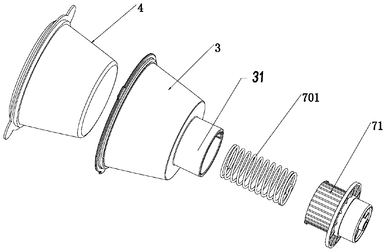 Cooking machine with pop-up mechanism