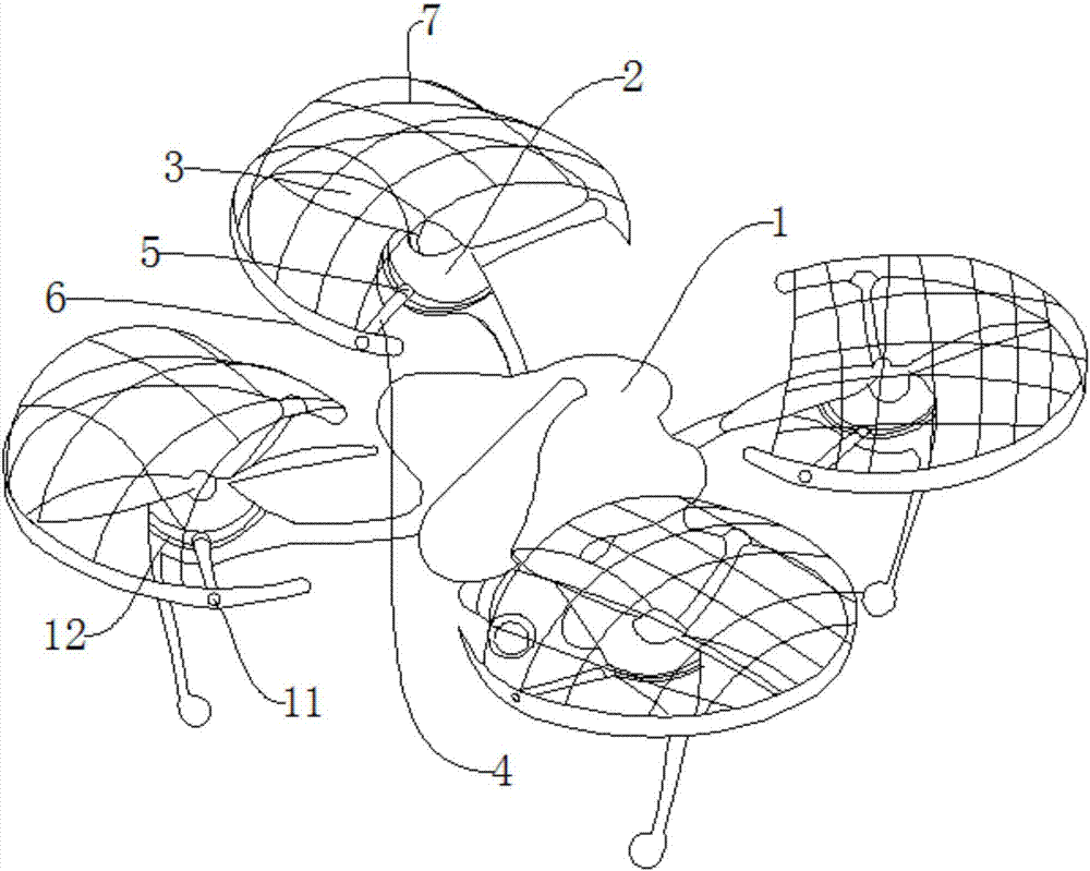 Novel unmanned aerial vehicle with fan blade protection covers