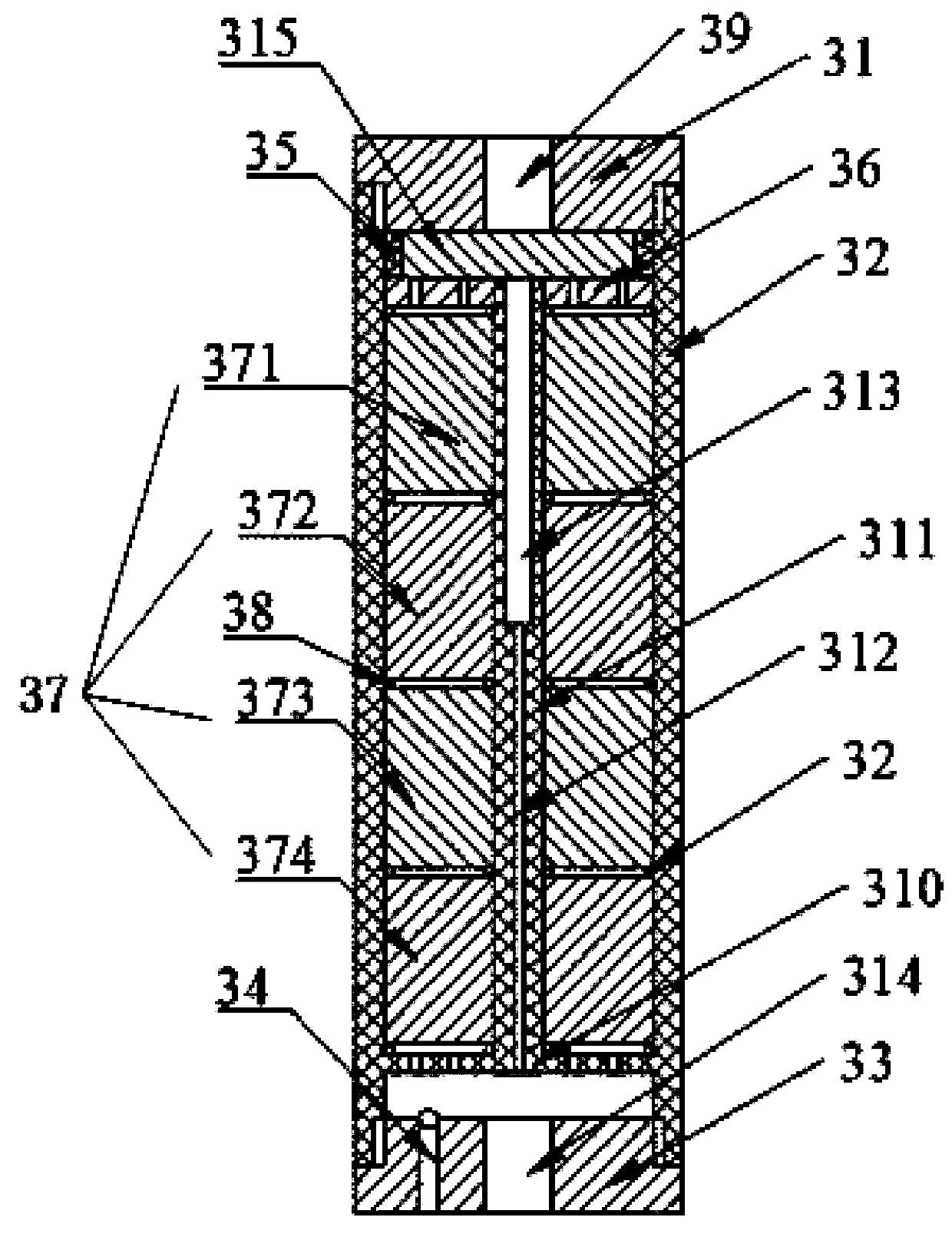 Wide-concentration multi-component hazardous gas detector and implementation method thereof