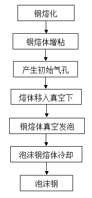 Vacuum foaming preparation method of blister steel