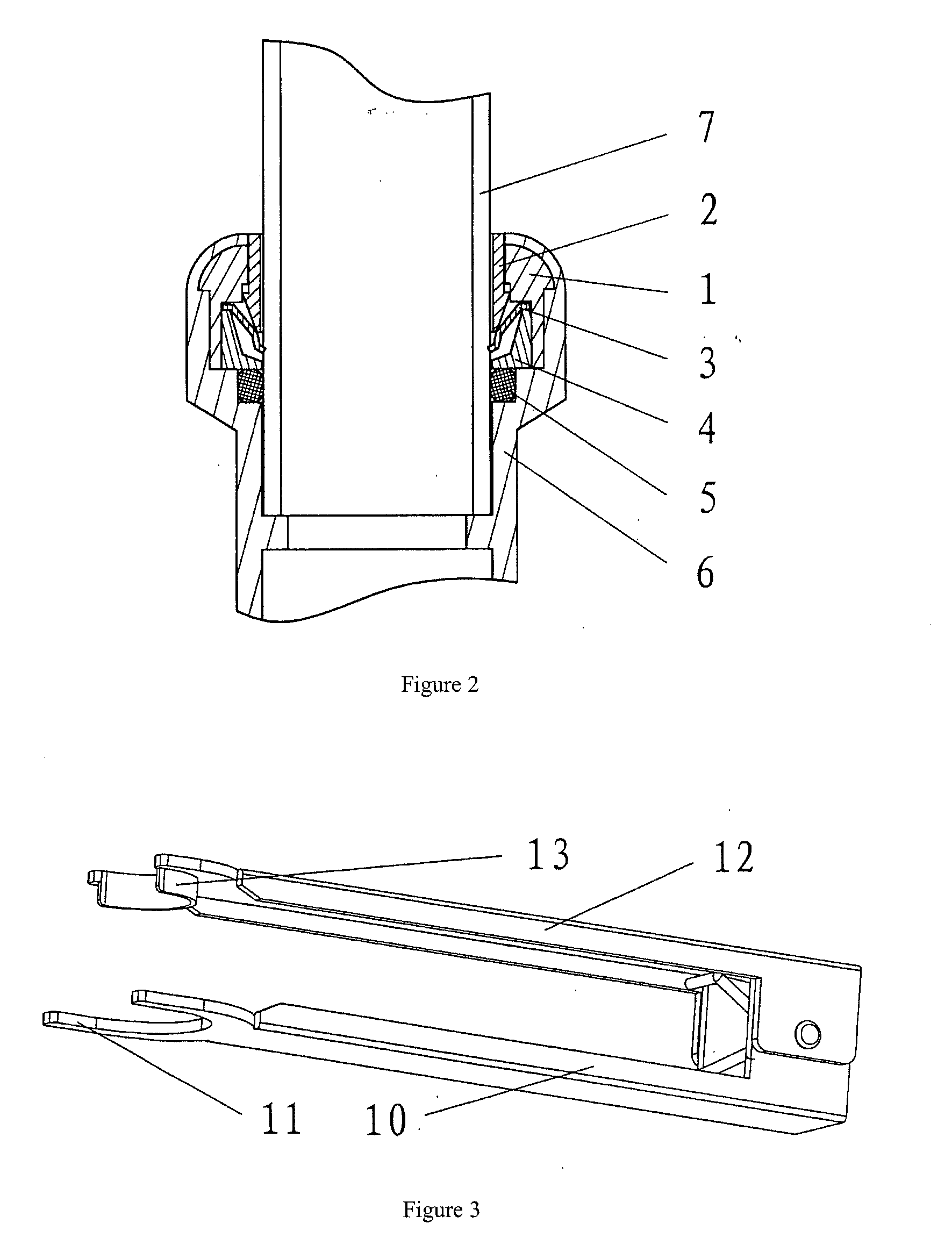 Fluid pipe connection device