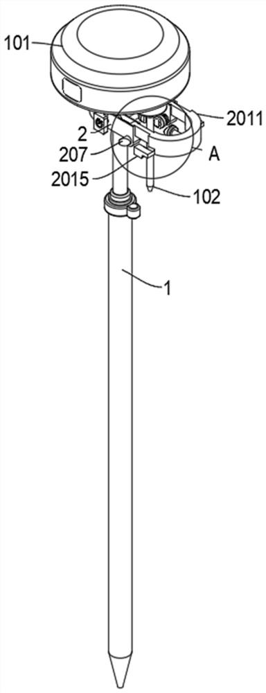 Terrain surveying device for territorial space planning