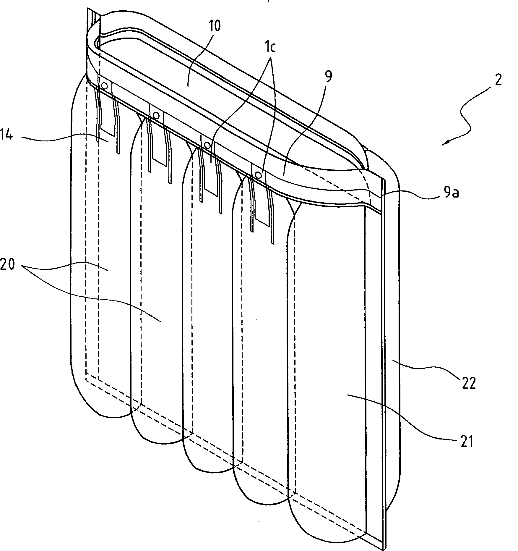 Vacuum suction type gas packing bag and packing method thereof