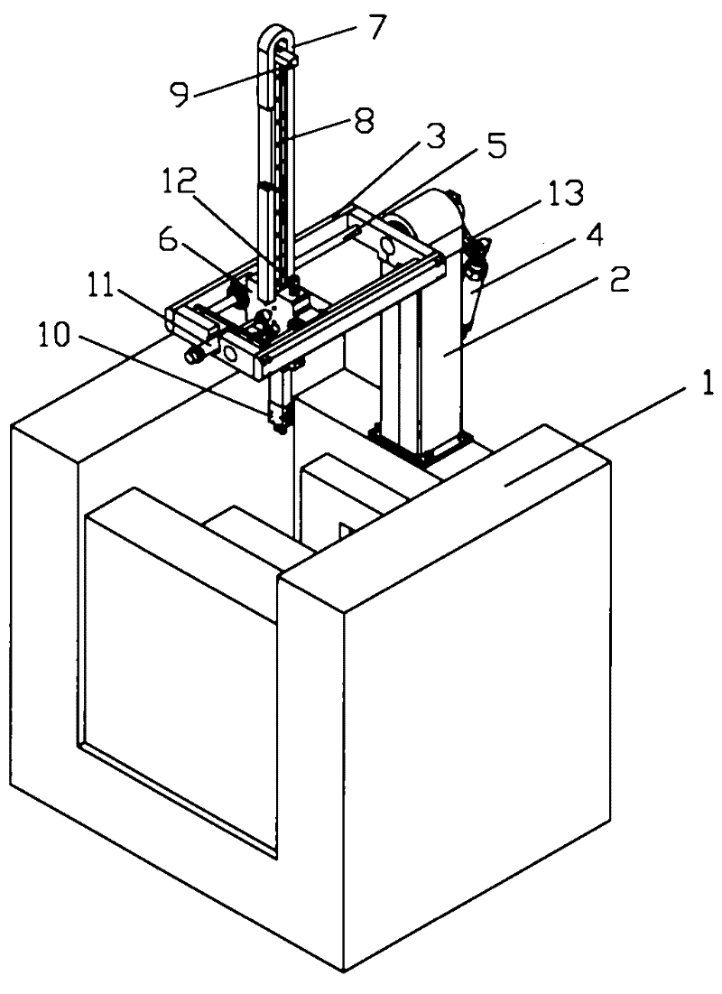 Rotary device of mechanical arm of injection molding machine and injection molding machine