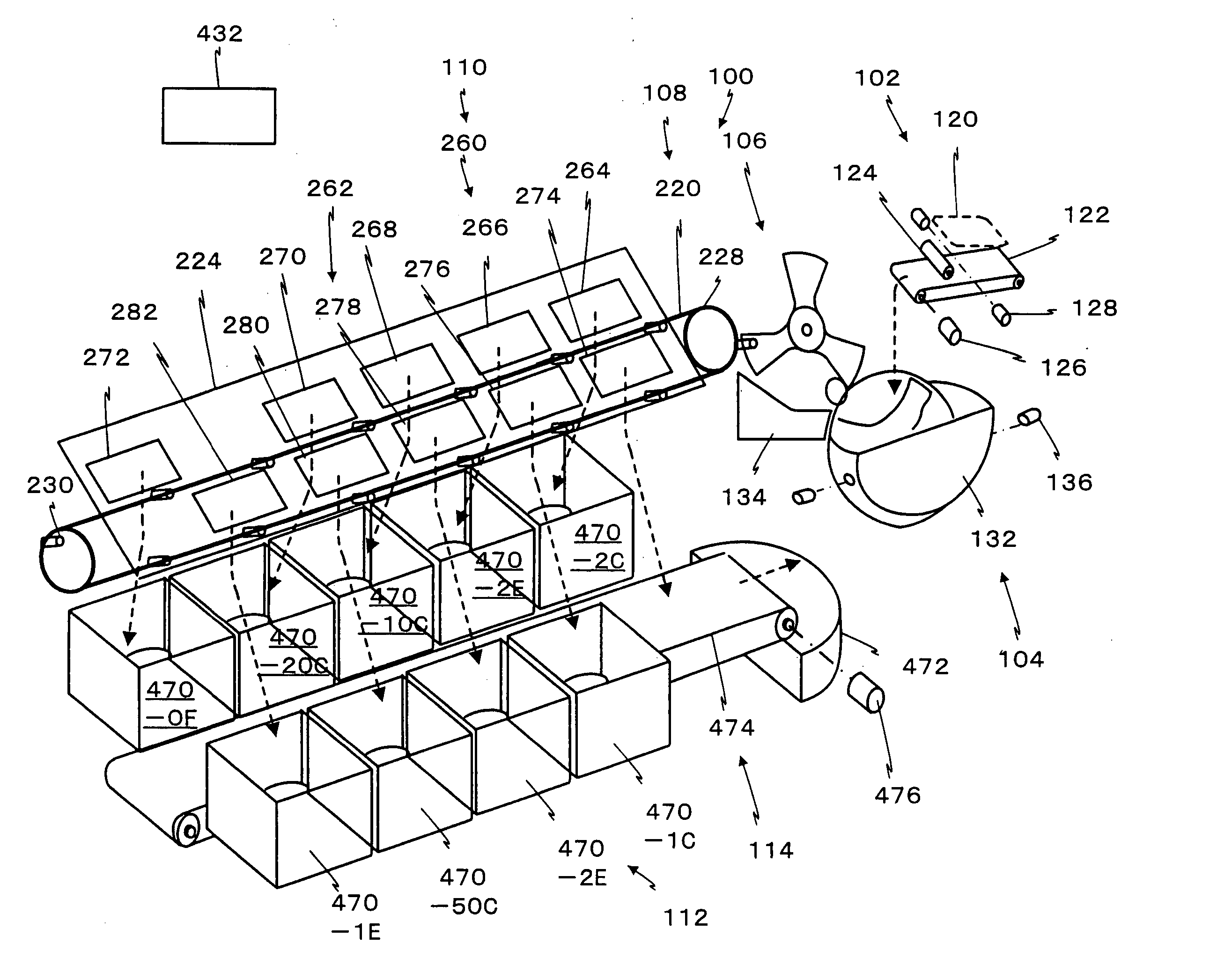 Compact distribution device for separating a plurality of coin denominations