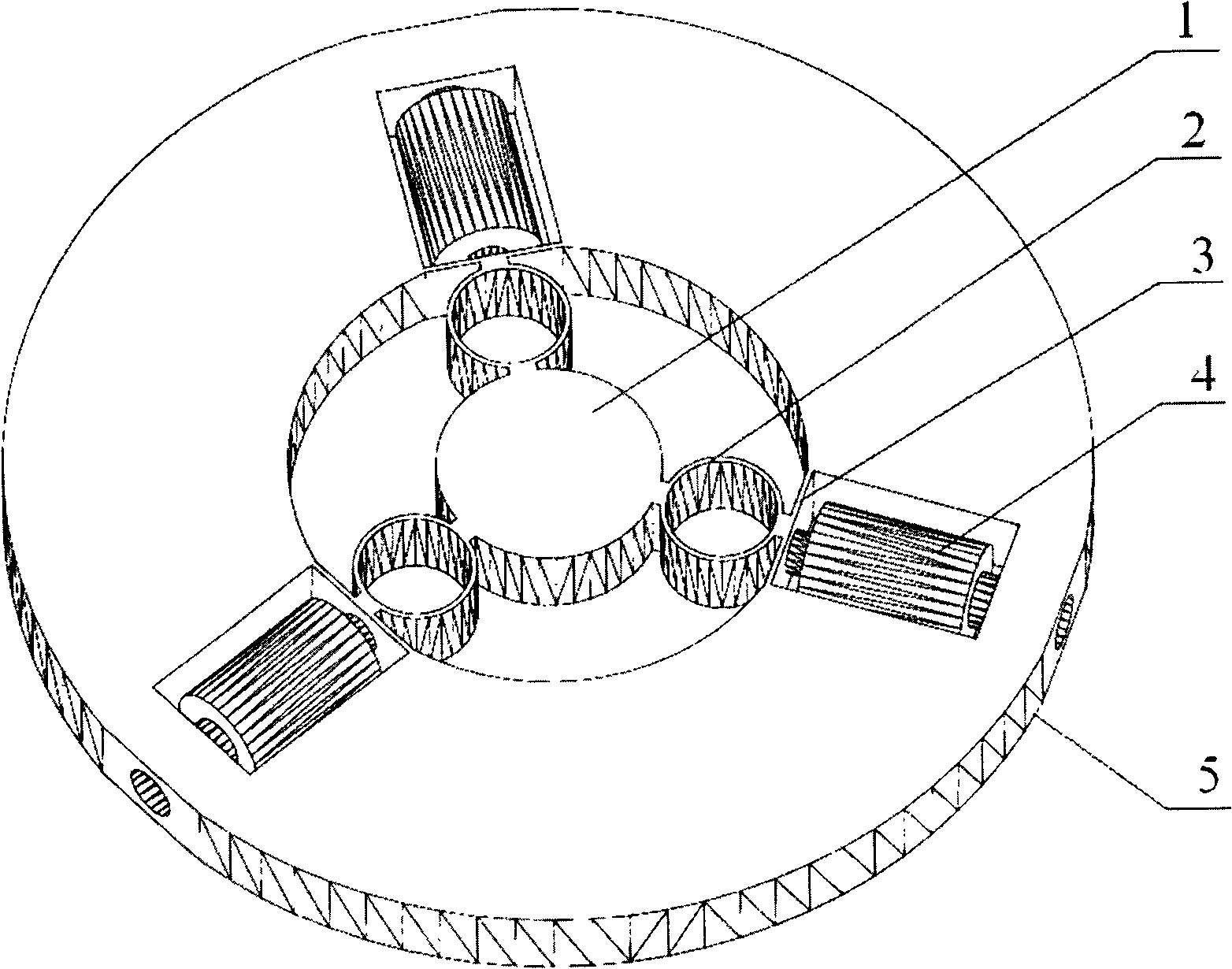 Annular elastic pair-containing three-degrees-of-freedom micro operating table