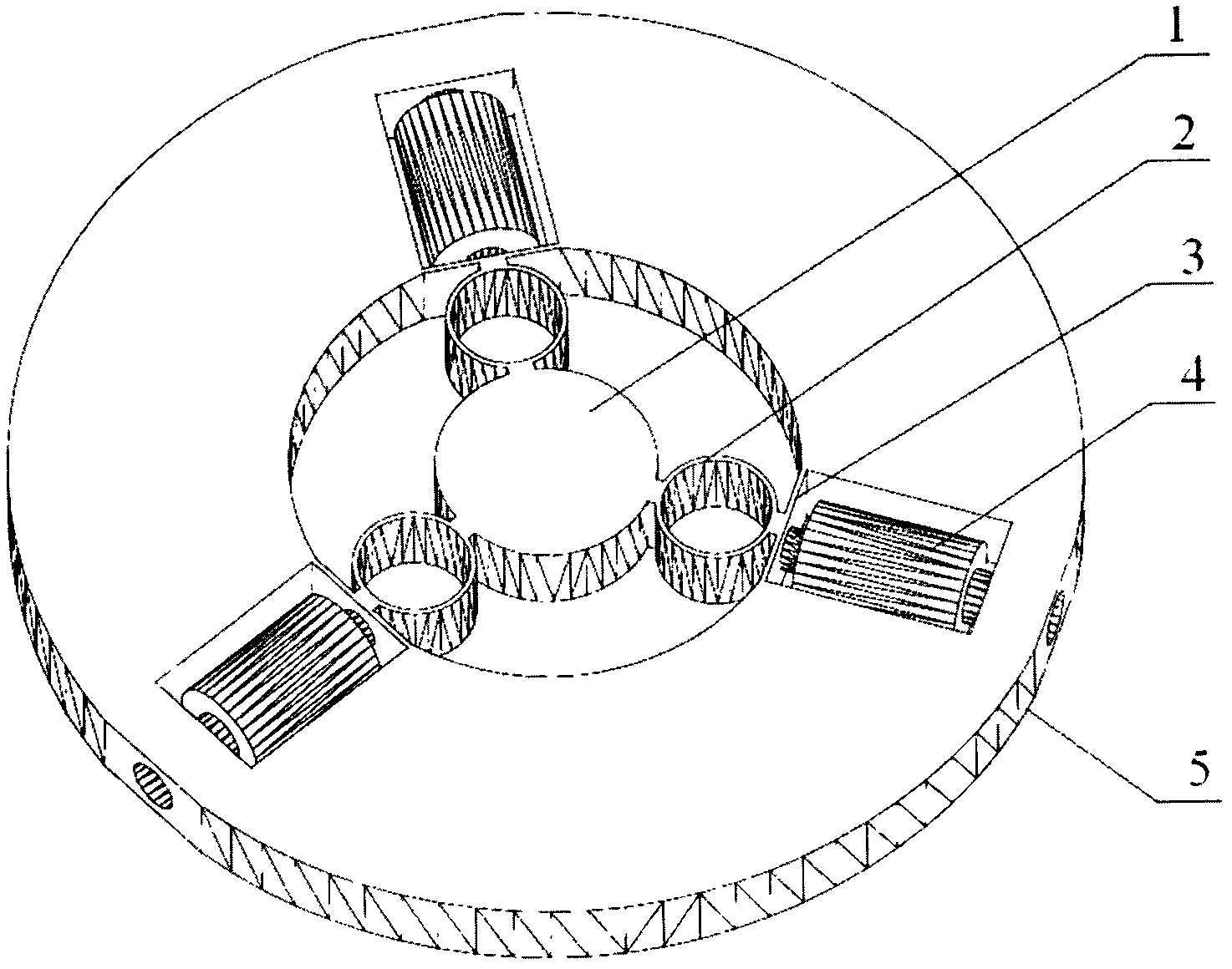 Annular elastic pair-containing three-degrees-of-freedom micro operating table