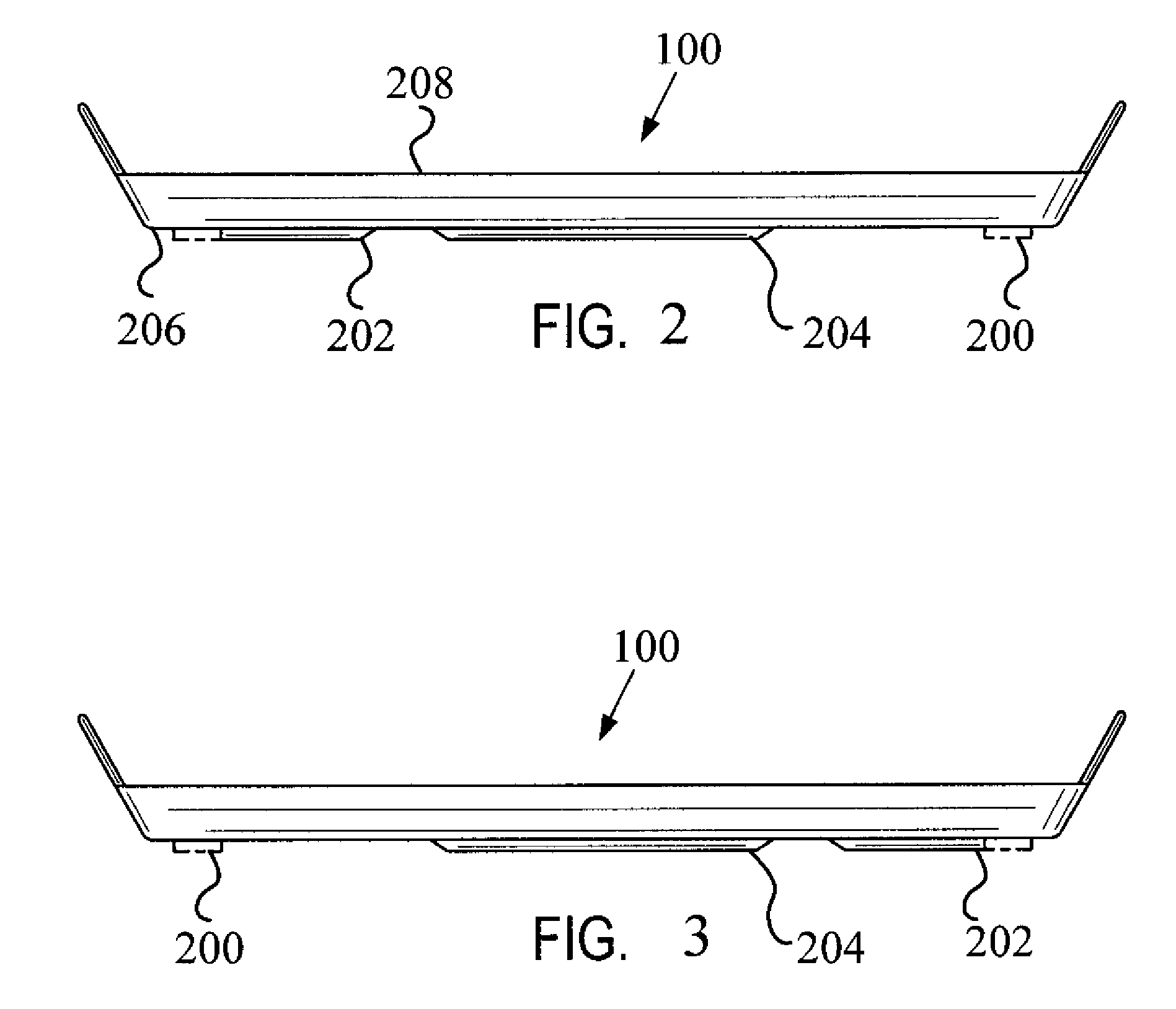 Food tray with non-slip inserts