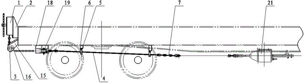 Railway wagon hand braking device