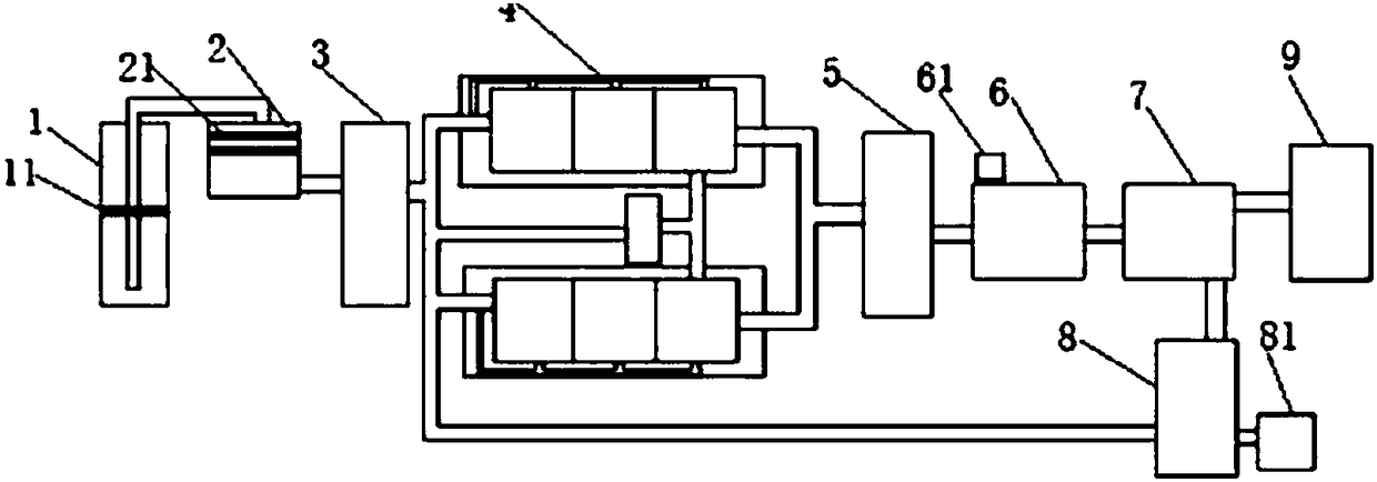 Municipal domestic wastewater refluxing treatment device