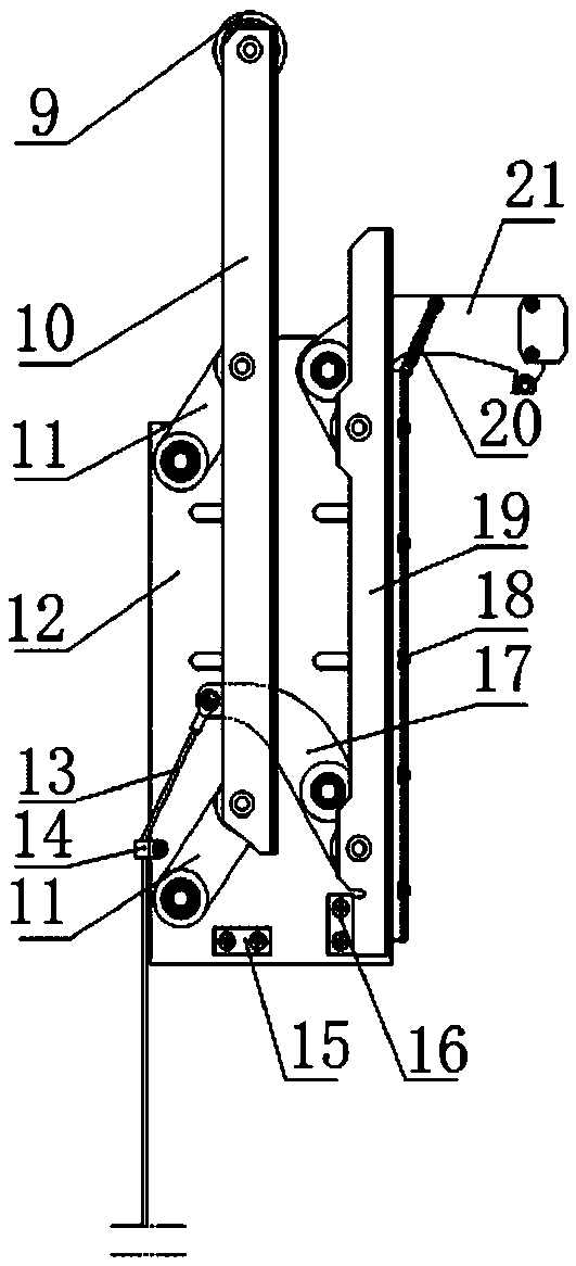 Door vane of elevator door and unlocking device