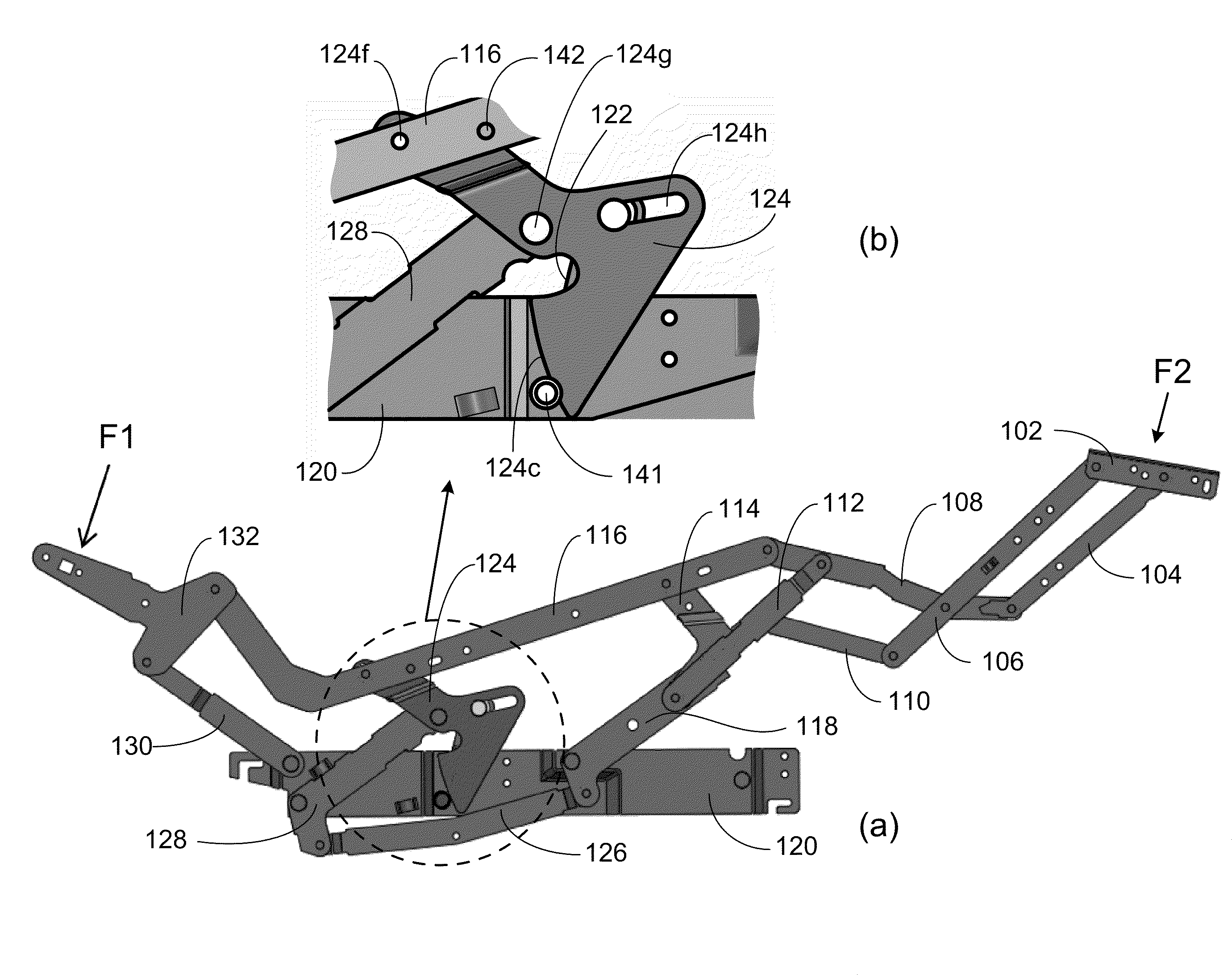 Lift chair and a chair frame with a position holding mechanism for use therewith