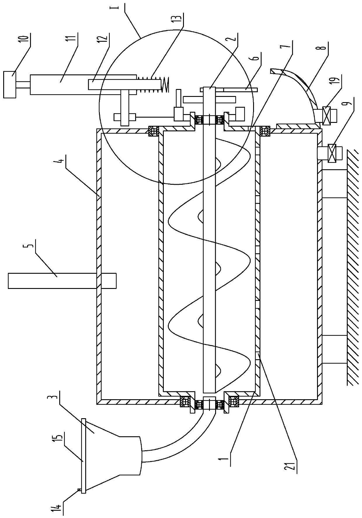 An environmentally friendly and convenient collection device for double-rotating farm toilets