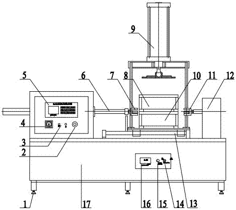 Test platform for testing creep property of geosynthetic material