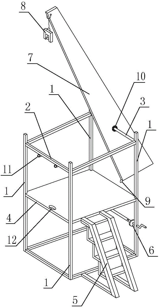 A ring and cable life-saving device for high-rise fire escape and its use method