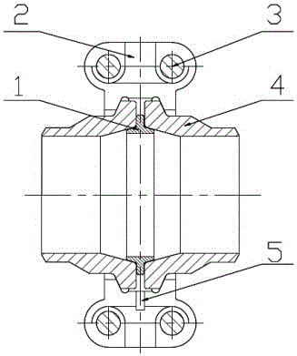 High-pressure self-tightening flange