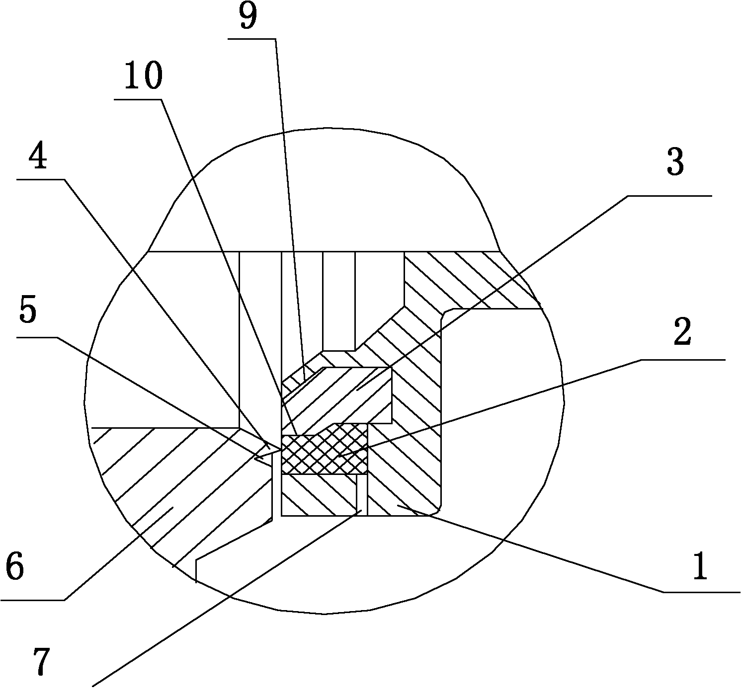 Composite split type high-pressure sealing pair