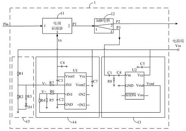 Power control circuit and power control method of solid-state power amplifier