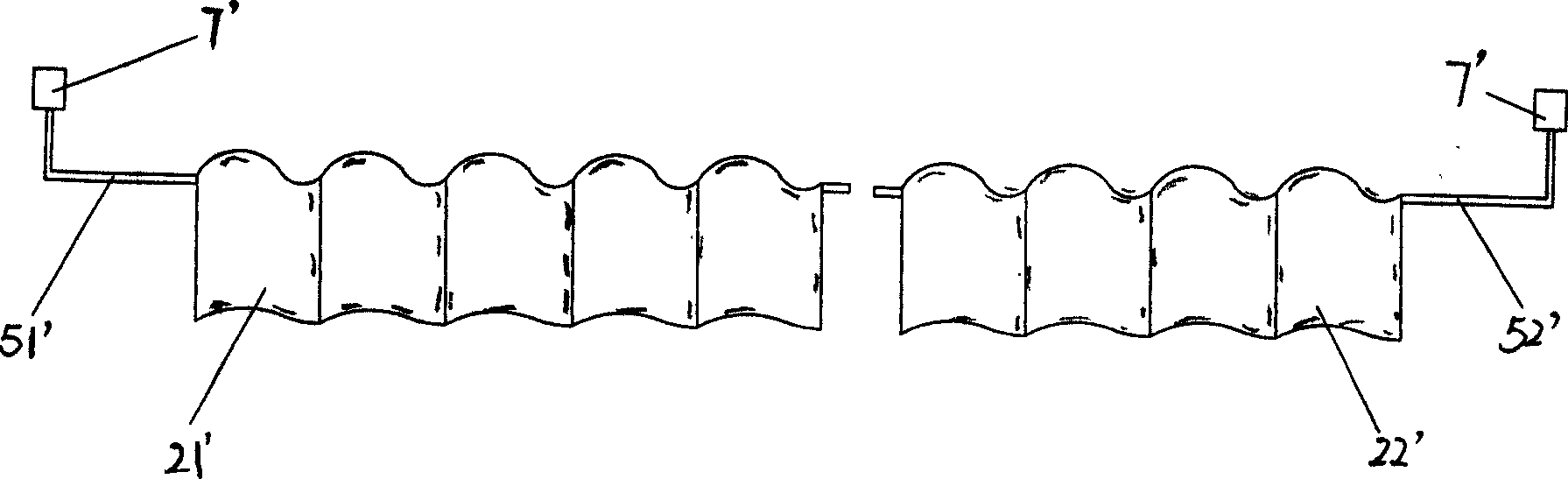 Crosslinked air-ducting structure of indoor unit of air conditioner