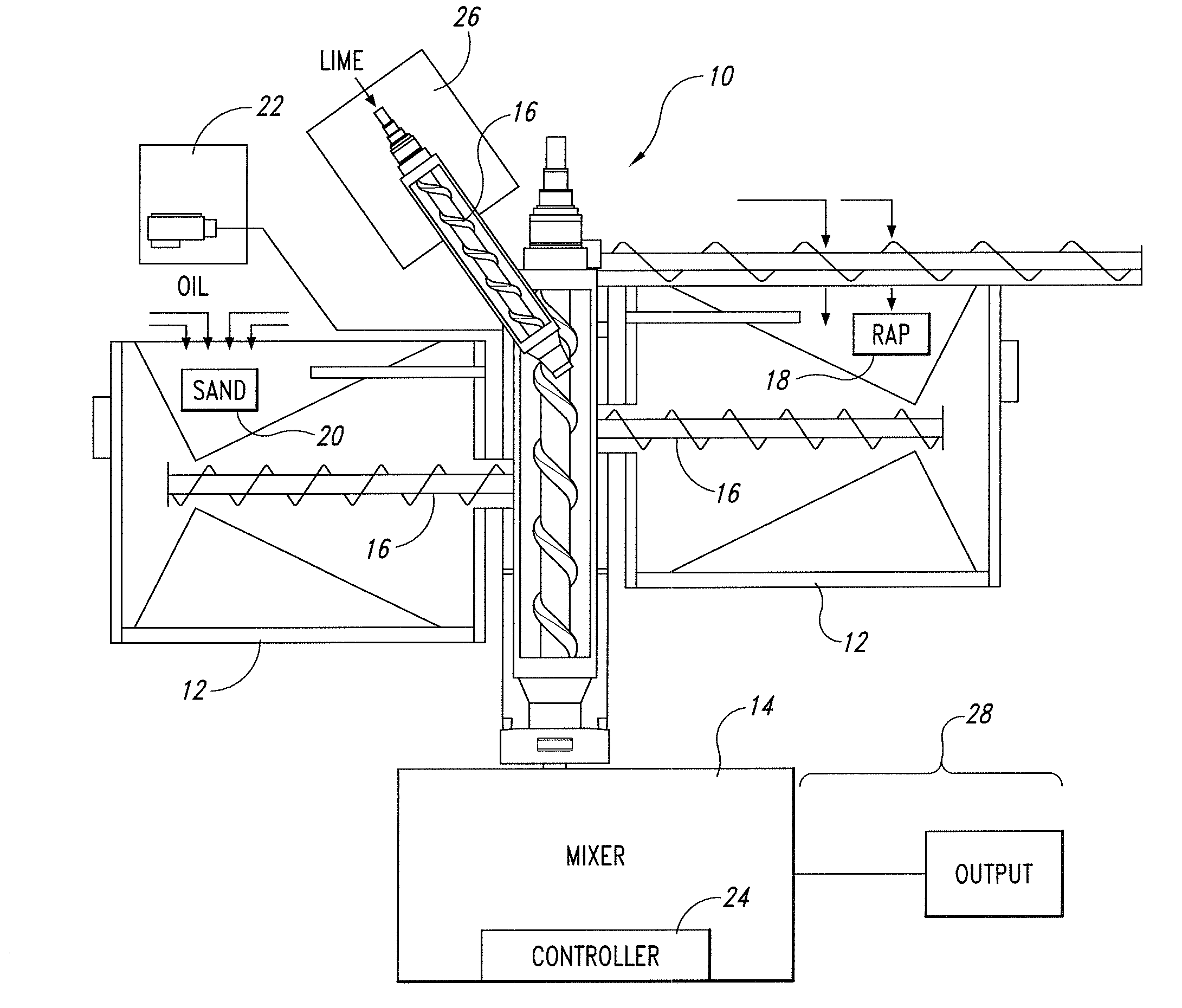 Apparatus for producing cold asphalt, method of manufacturing cold asphalt, and product-by-process for same