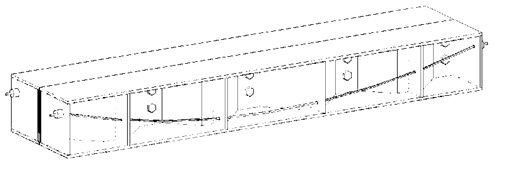 Assembling type pre-stress honeycombed ribbed web steel beam