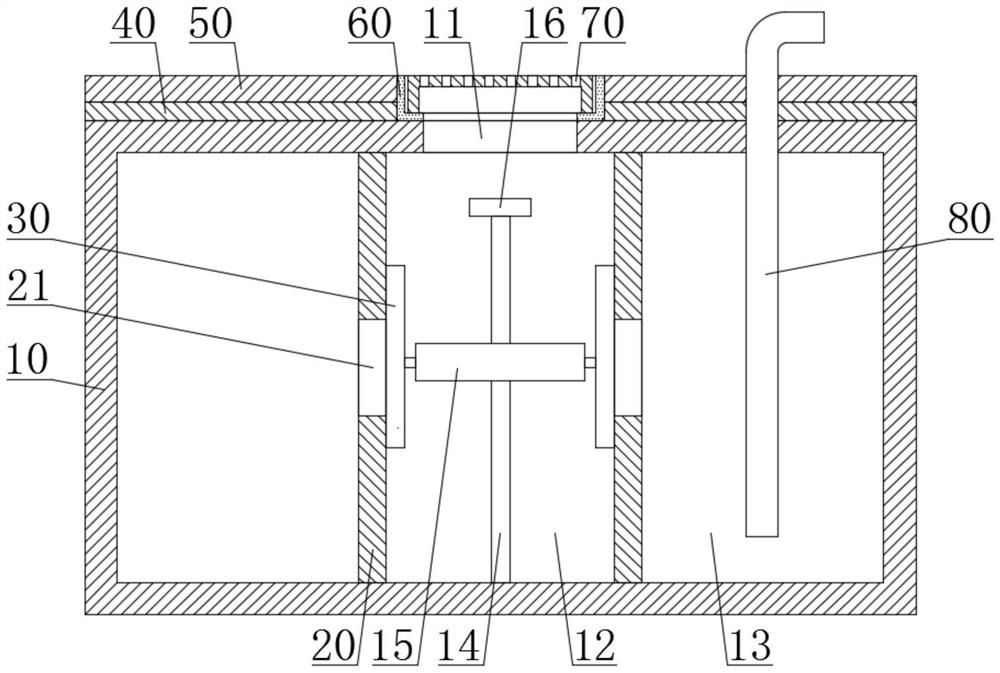 Sponge city water storage and drainage structure