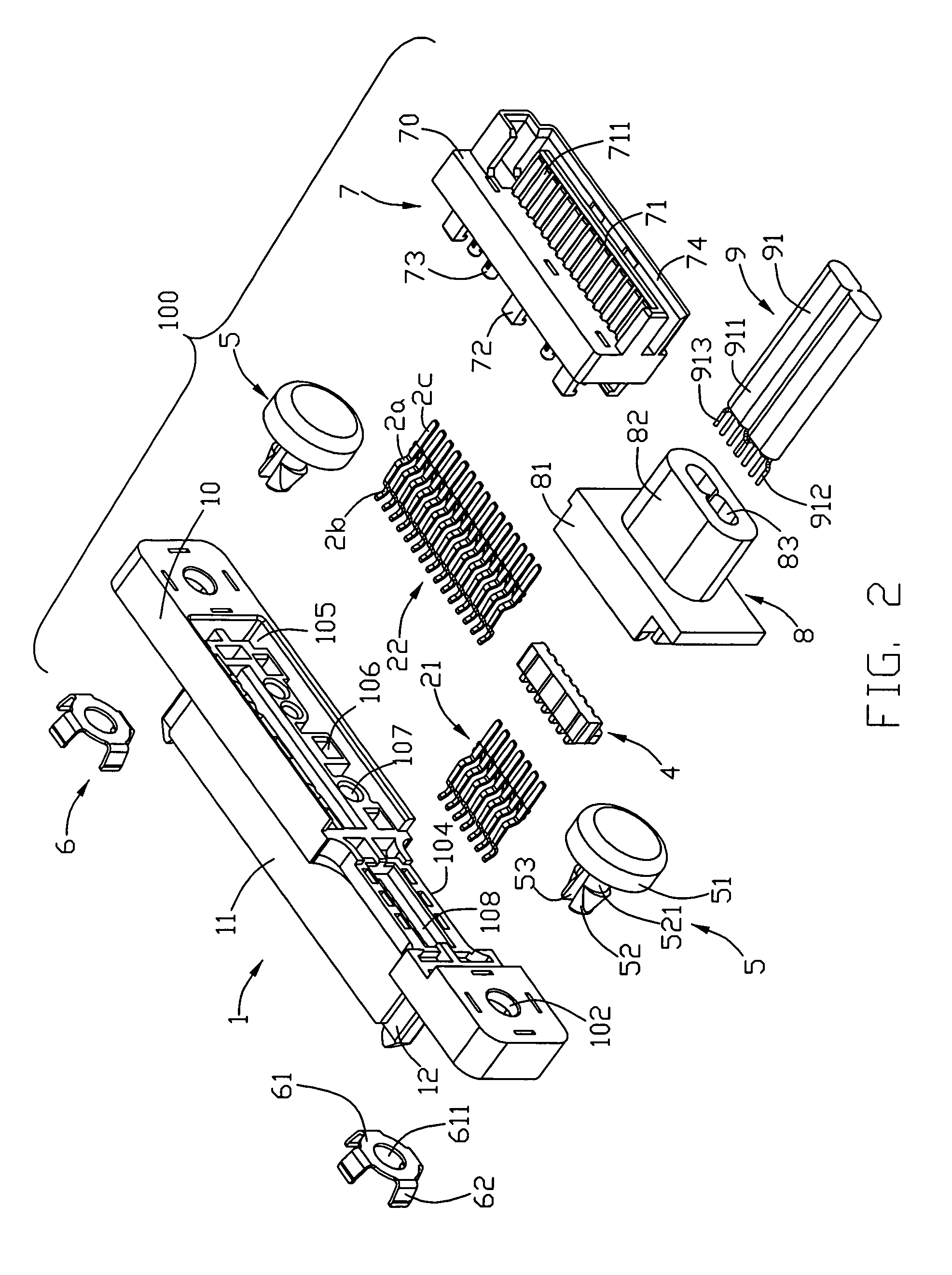 Cable connector assembly having improved fixing member