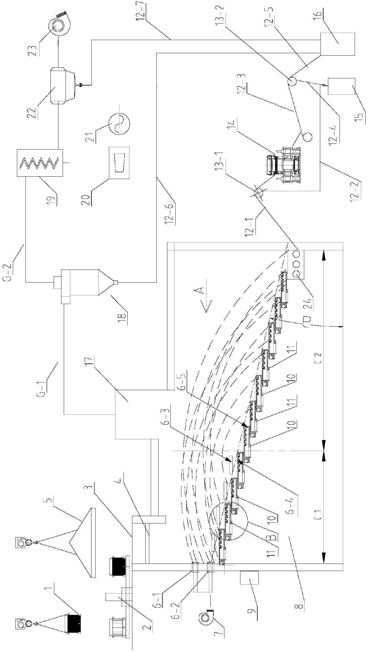 Steel slag dry processing and waste heat recovery and power generation method