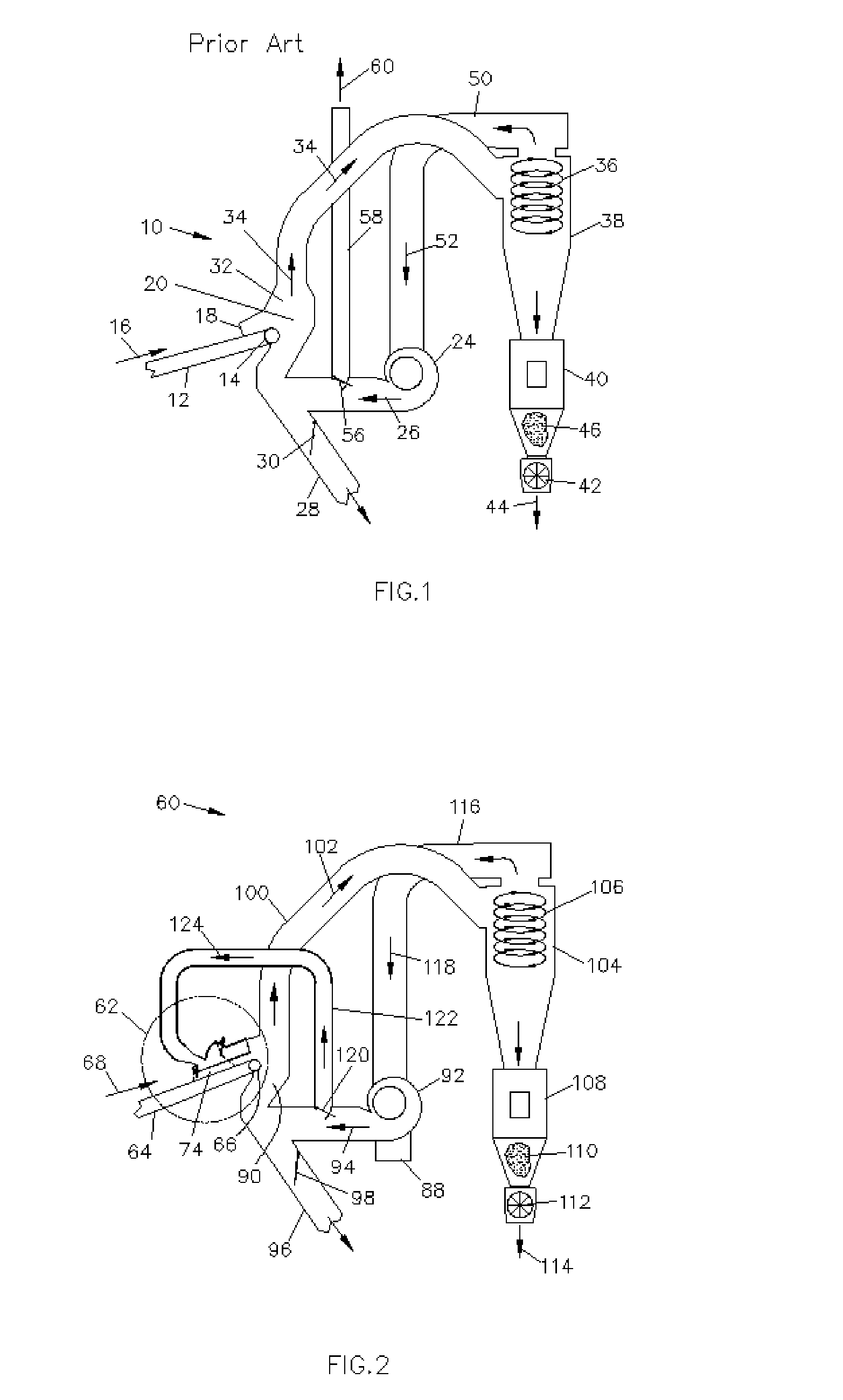 Air classifier to separate solids while eliminating emissions