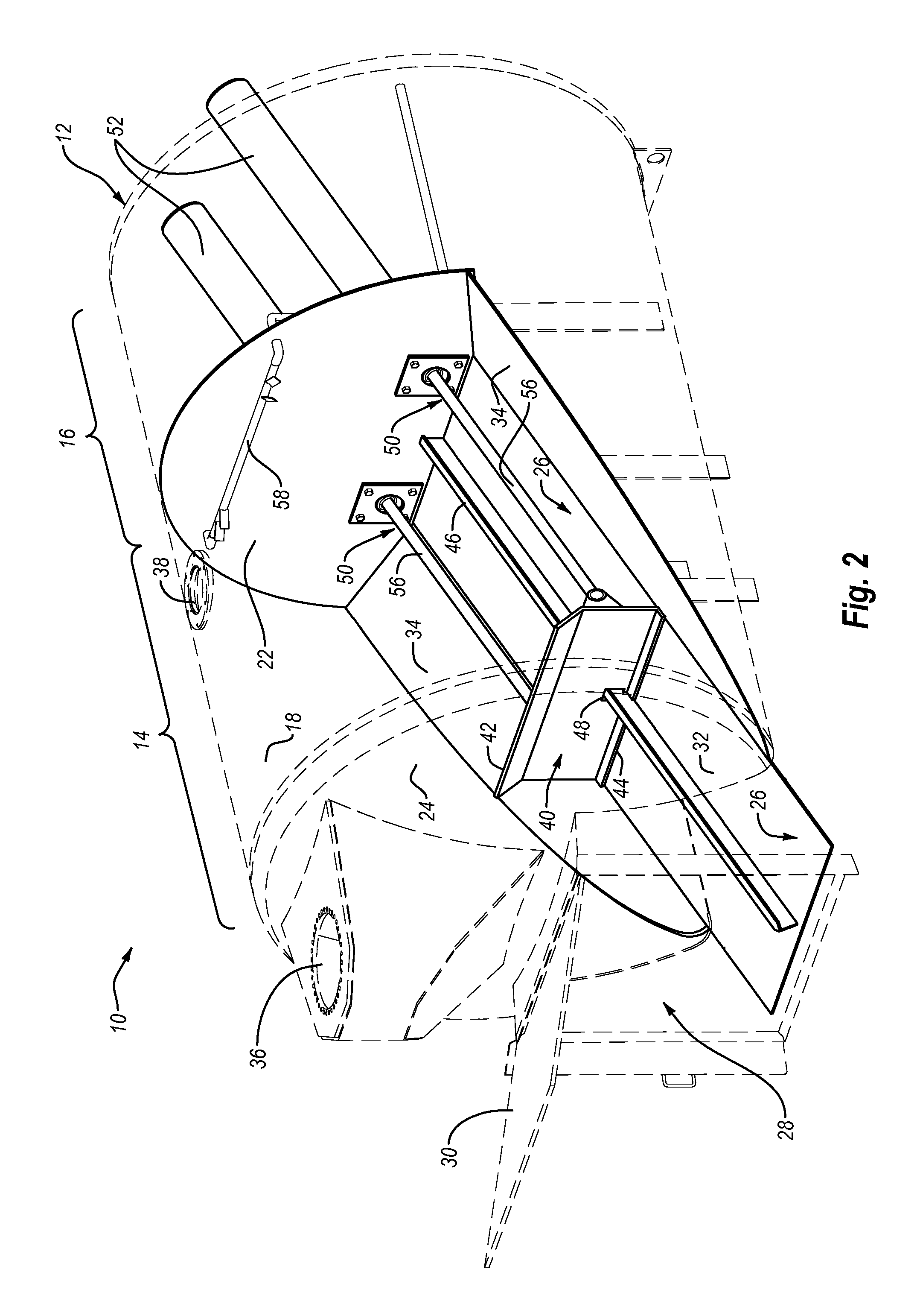 Systems and devices for removing materials from vacuum truck tanks