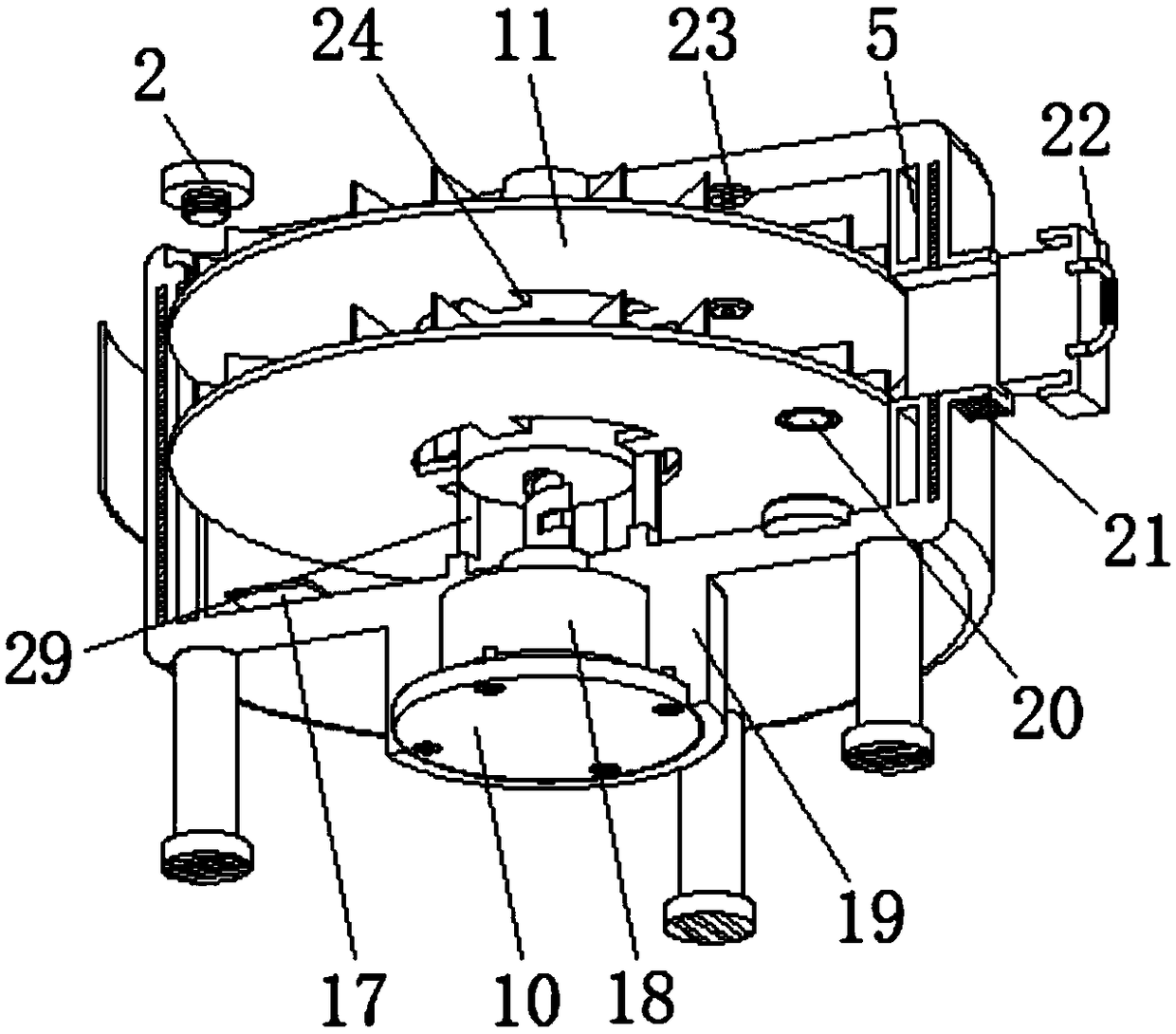 Stem cell cryogenic storage device with high internal space utilization rate