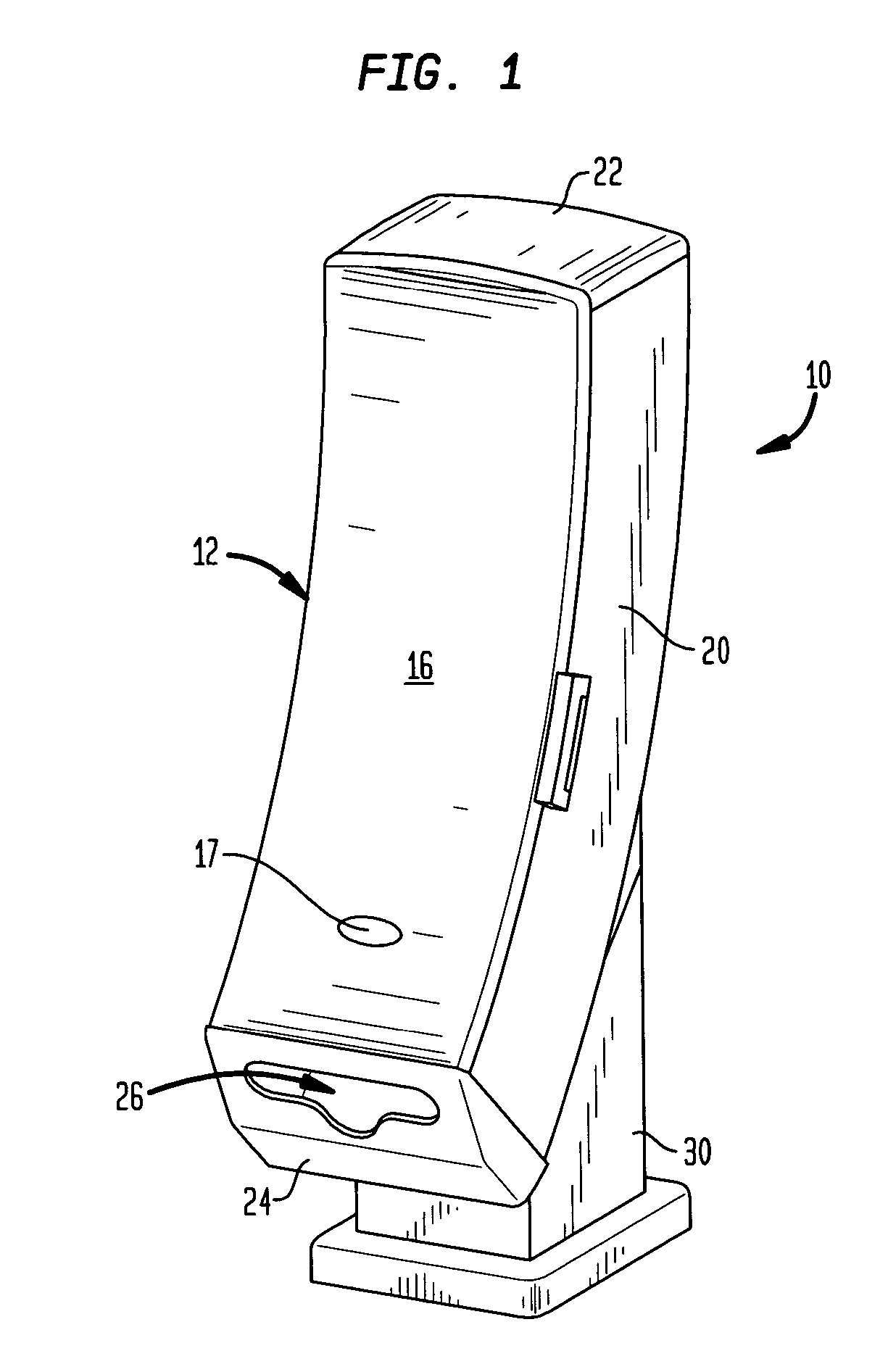 Gravity-feed napkin dispenser with internal blocking assembly