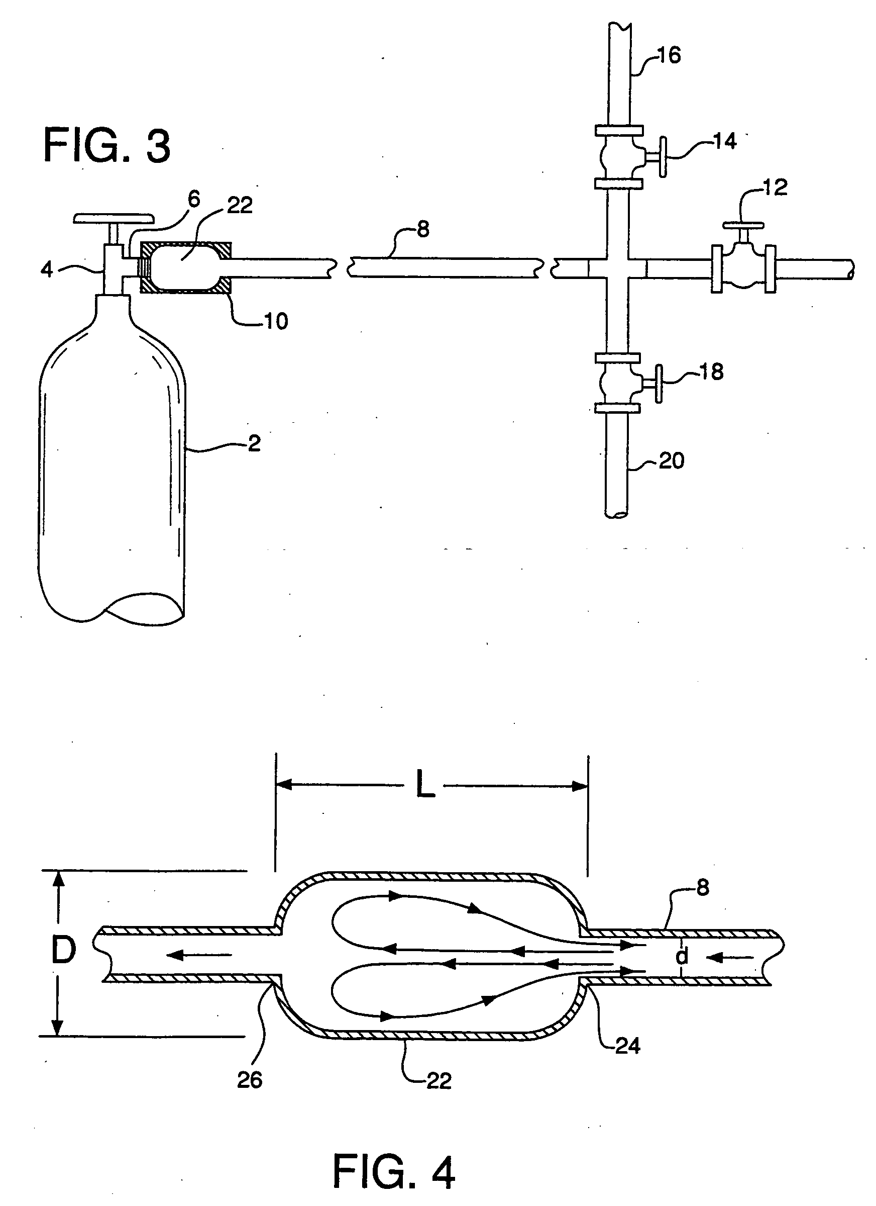 Enhanced purge effect in gas conduit