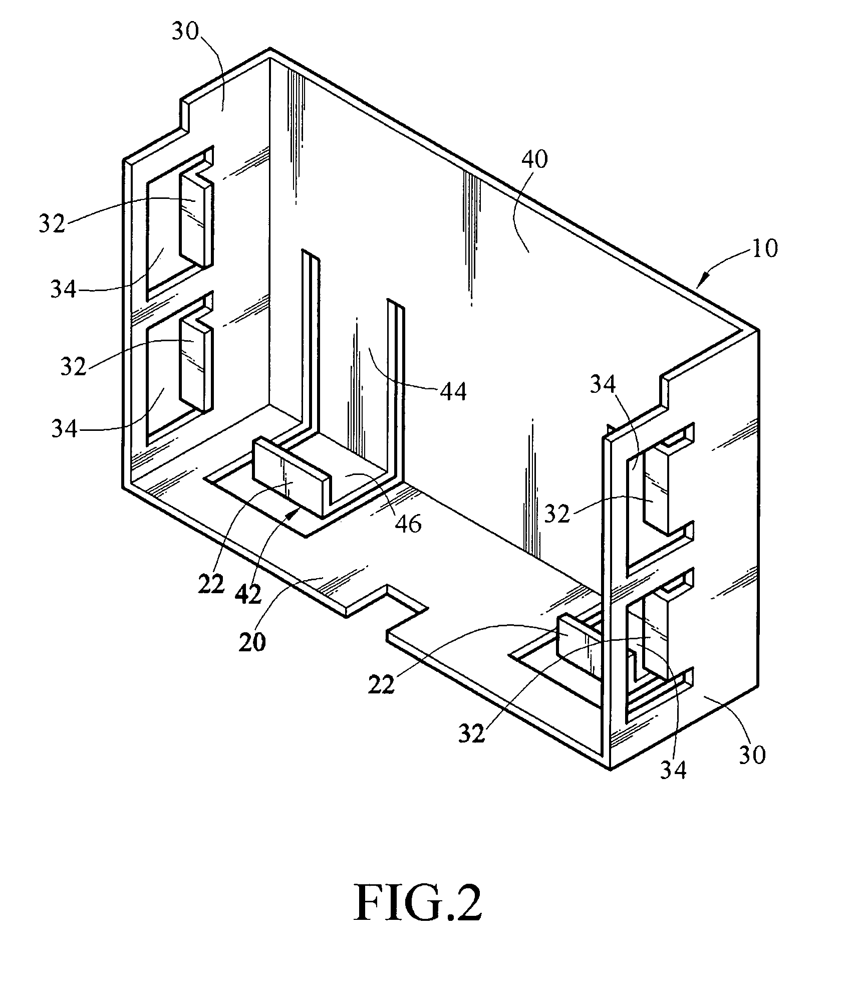 Device for retaining a printed circuit board