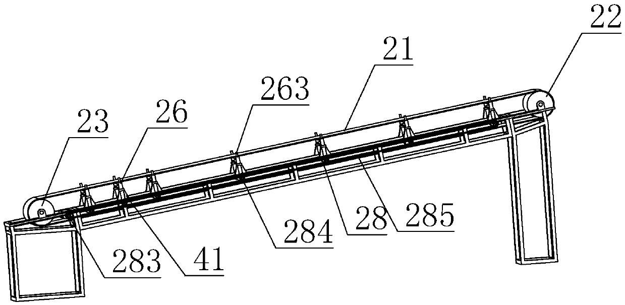 Garbage sorting and conveying device