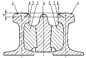 Manufacturing method of reinforced wing rail alloy steel frog