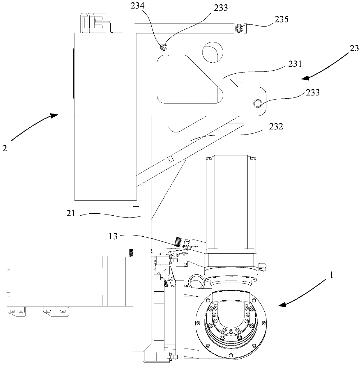 Spraying gun assembly and spraying robot