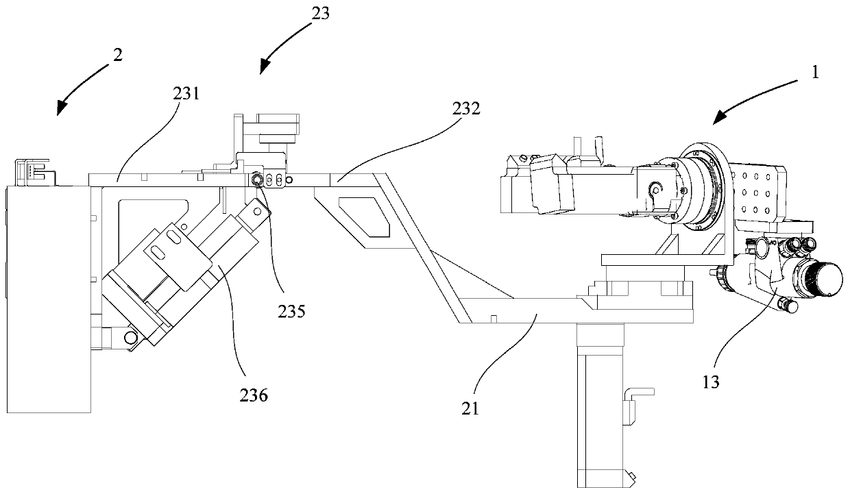 Spraying gun assembly and spraying robot