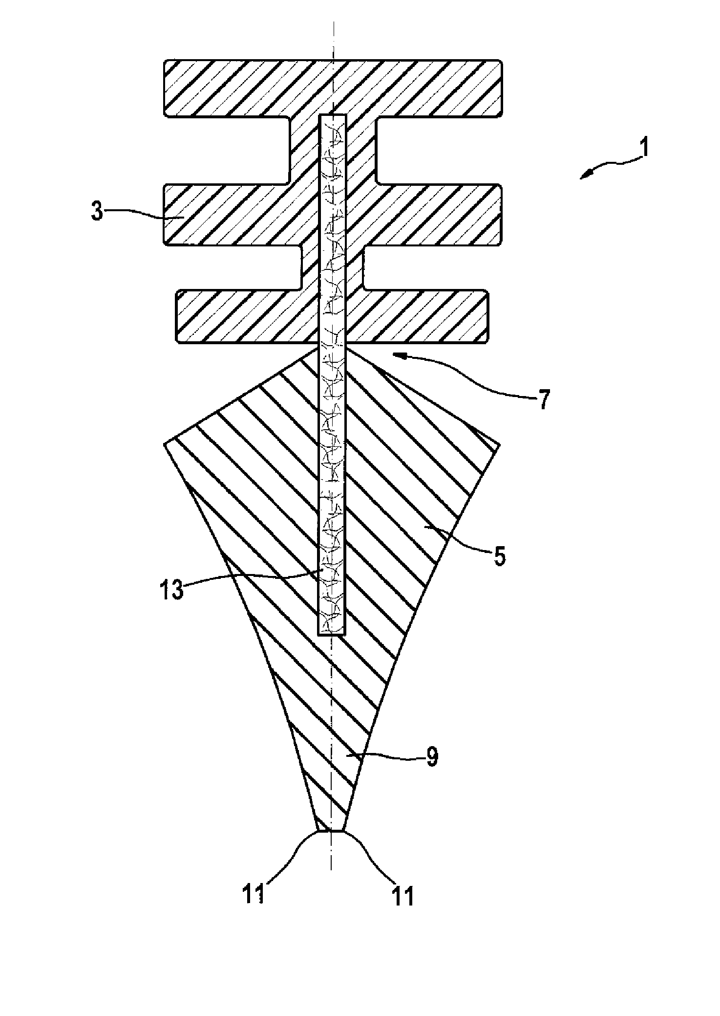 Wiper blade for a window wiper and method for the production of said wiper blade