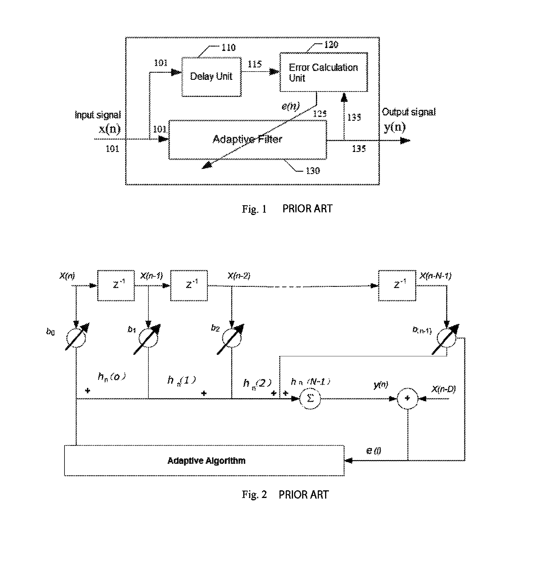 Blind adaptive filter for narrowband interference cancellation