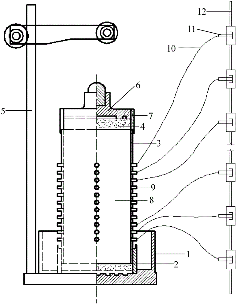 Soil sample compression consolidation and resistivity real-time imaging monitoring device and its soil fetcher