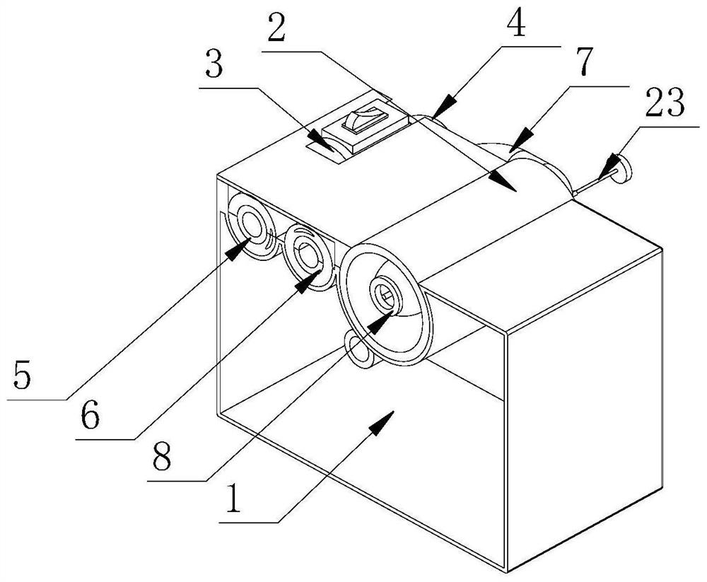 Flushing device for ophthalmic nursing