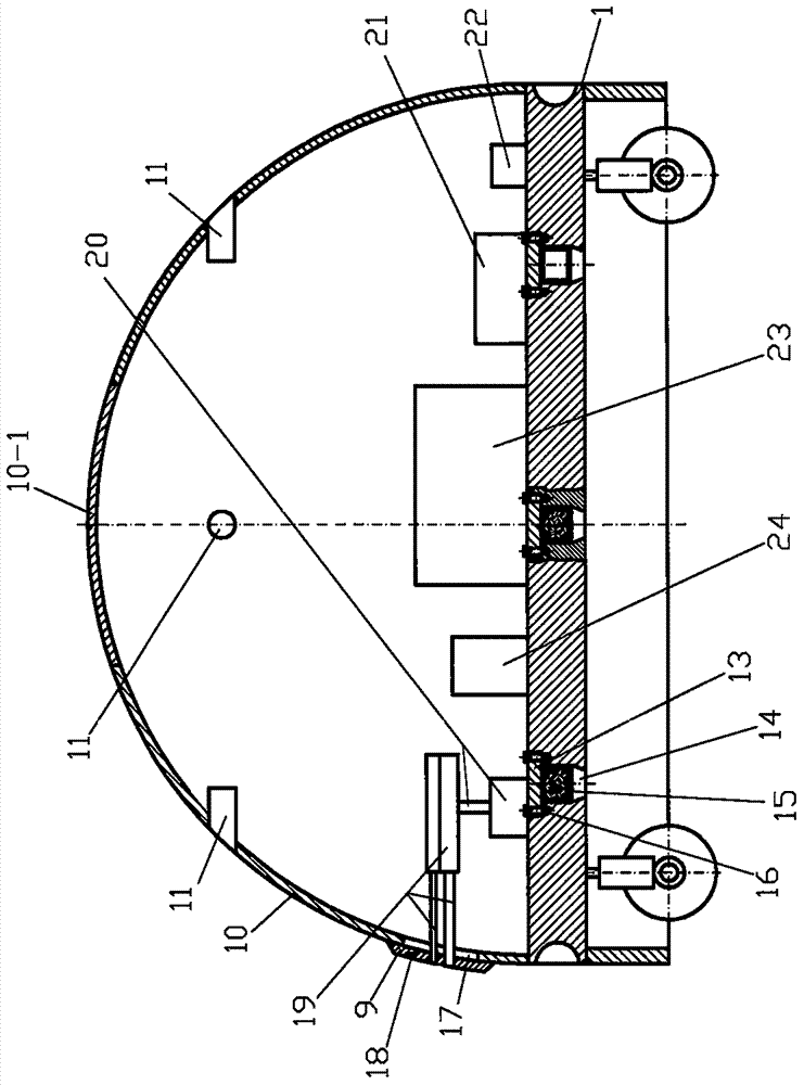 Unmanned combat vehicle capable of rotating in situ, horizontally moving at random and automatically turning over