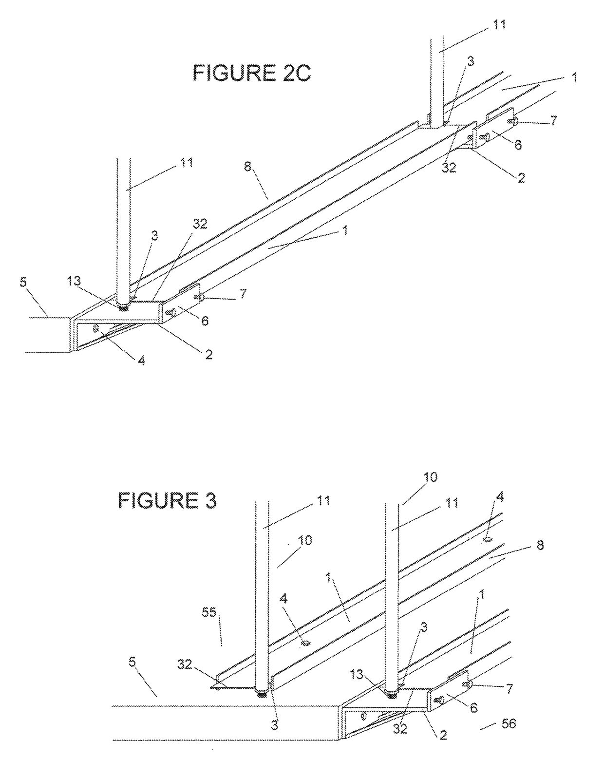 Concrete forming system with scaffold