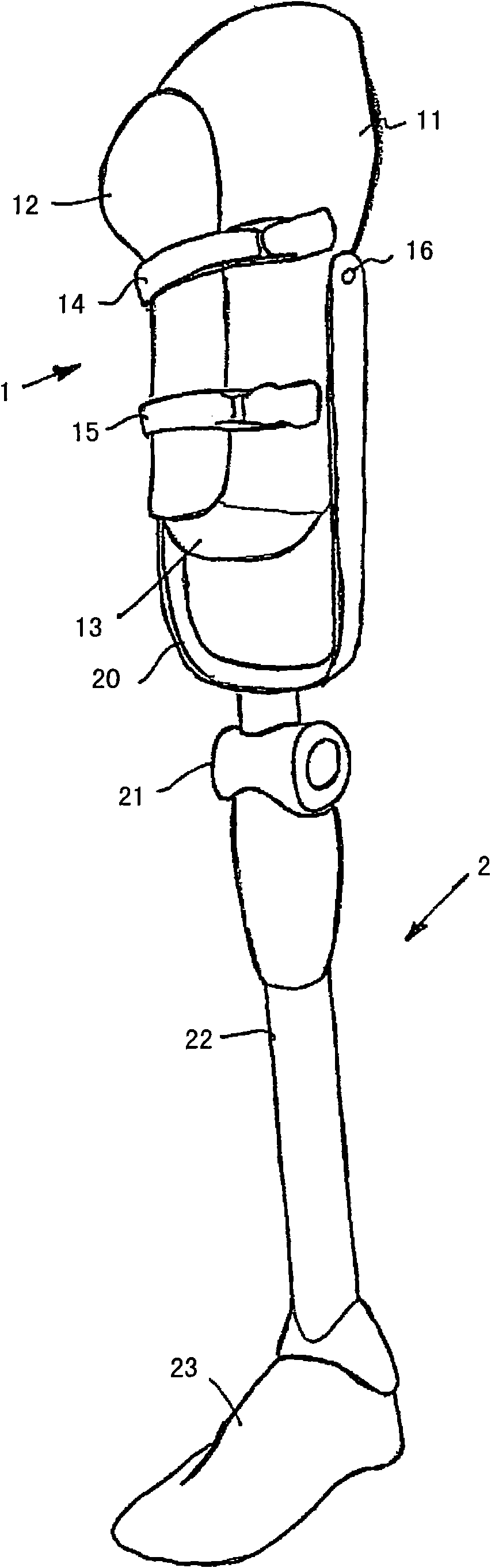 Prosthesis shaft and system comprising a prosthesis shaft and prosthesis device