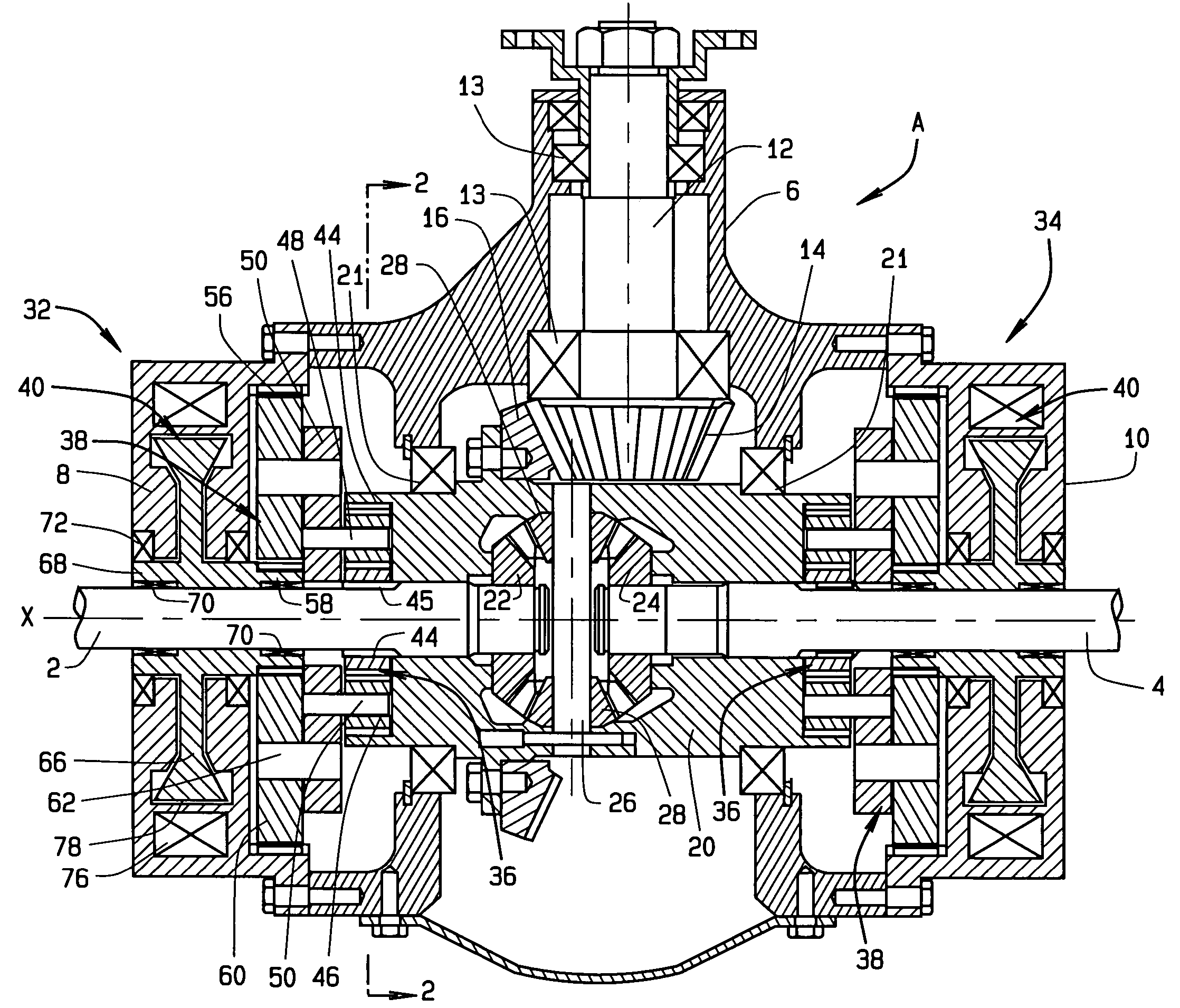 Differential with torque vectoring capabilities