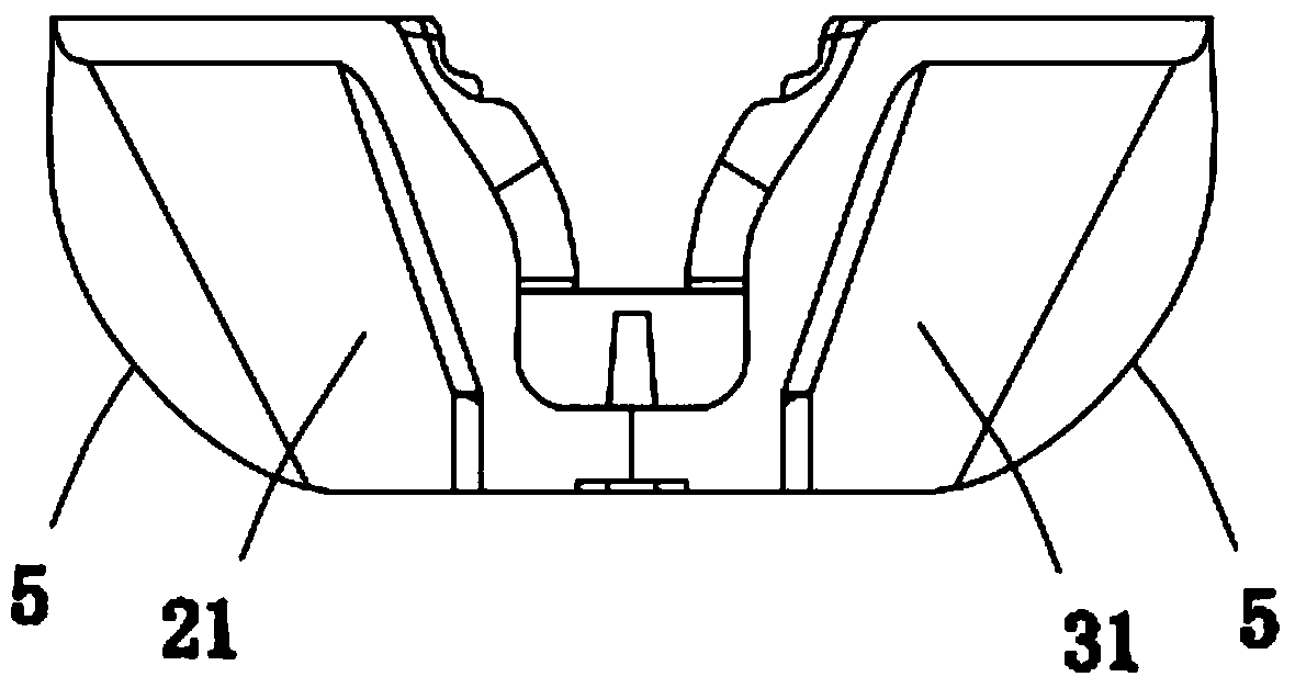 Simple and single-jack-insertion-preventing protection door with excellent swinging effect